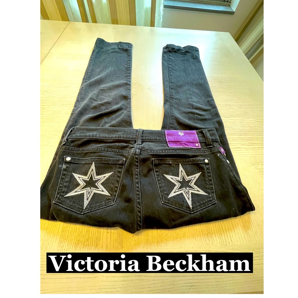 Victoria Beckham BLKSTR Embroidered Jeans Sz 27